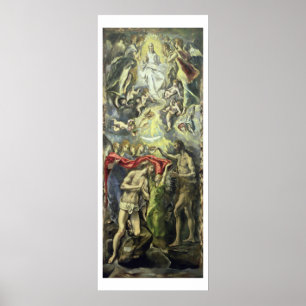 Póster El bautismo de Cristo, c.1597 (aceite en lona)