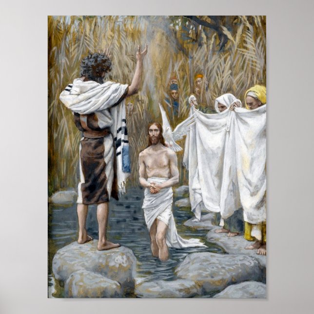 Póster "El bautismo de Jesús" — por James Tissot (Frente)