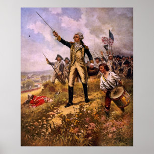 Póster El bautismo de Lafayette del fuego de E. Percy
