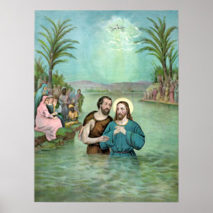 Póster El bautismo del Jesucristo - 1893
