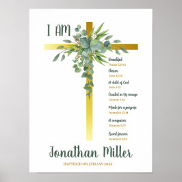 Póster El Bautista Eucalyptus Se Va Sobre Crucifijo