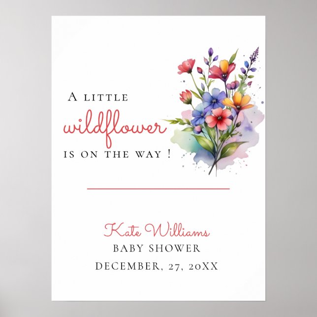 Póster El bebé de flores silvestres florece (Frente)