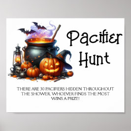 Póster El bebé de Halloween es Brewin Pacifier Hunt Showe