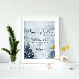 Póster El bebé de la selva de invierno hace frío afuera d