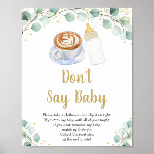 Póster El bebé está cultivando la vegetación, no digas ju