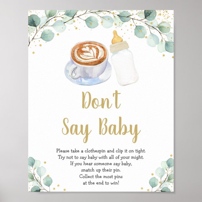 Póster El bebé está cultivando la vegetación, no digas ju (Frente)