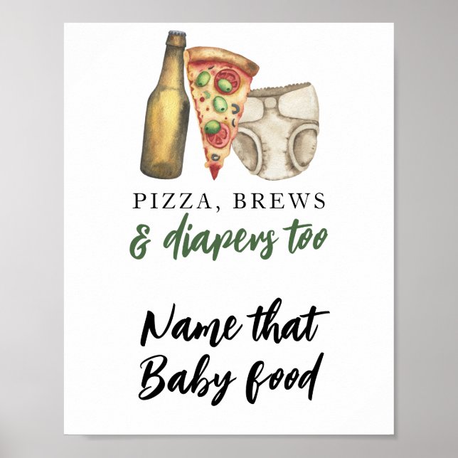 Póster El bebé está elaborando cerveza Nombre de esa comi (Frente)