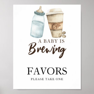 Póster El bebé está preparando café Favoritos