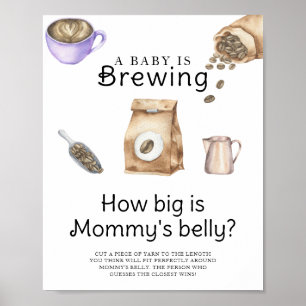 Póster El bebé está preparando café Qué grande es el vien