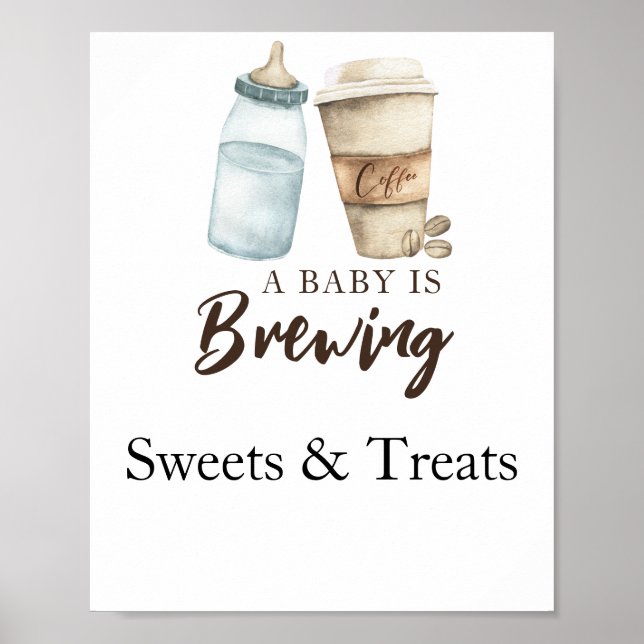 Póster El bebé está preparando dulces y regalos para la f (Frente)