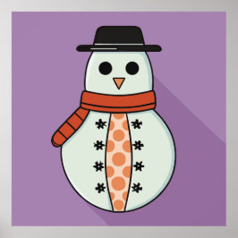 Póster El bebé hombre de nieve en los Navidades