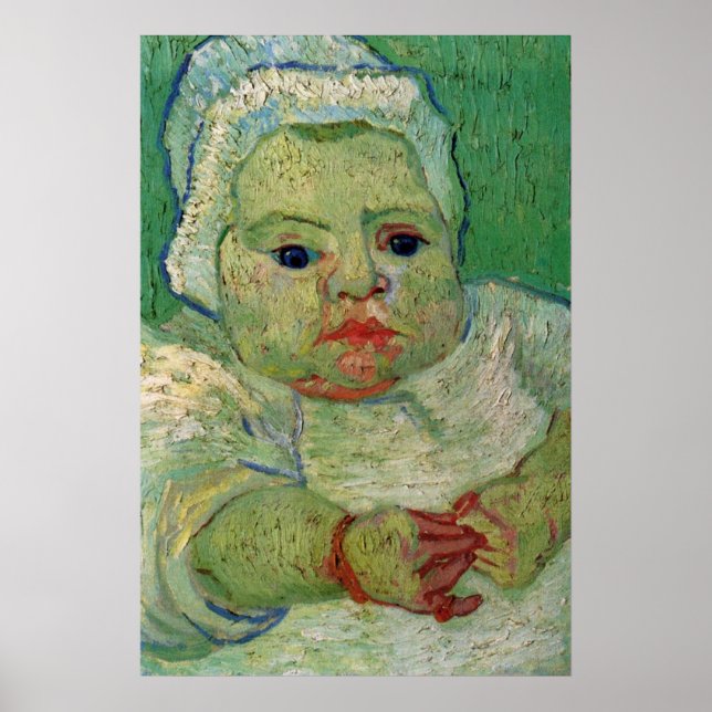 Póster El bebé Marcelle Roulin por Vincent van Gogh (Frente)