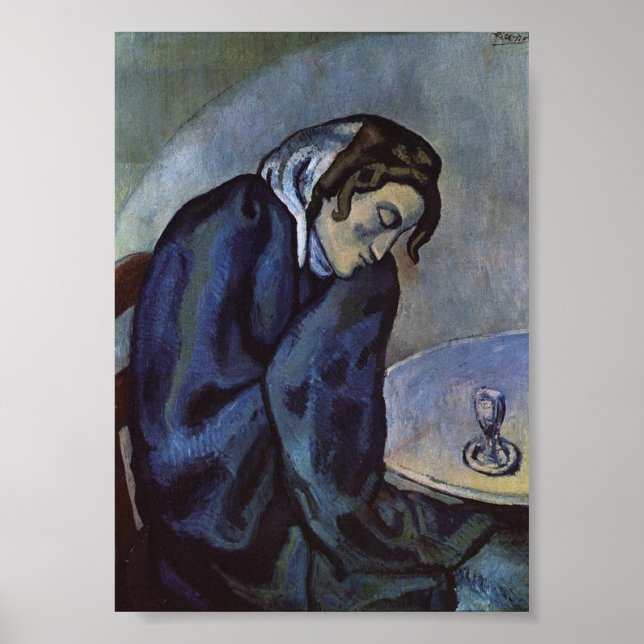 Póster El bebedor absinthe de Pablo Picasso (Frente)