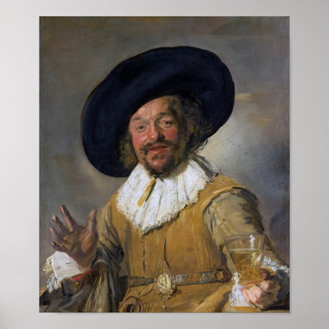 Póster El bebedor de los cerezos, Frans Hals, 1628-1630 (Frente)