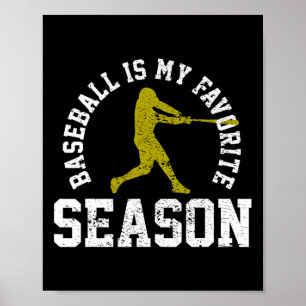 Póster El Béisbol Es Mi Regalo De Vintage De Temporada Fa