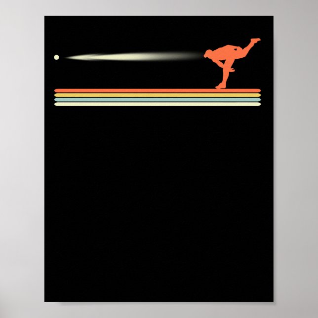 Póster El beisbolista Pitcher (Frente)