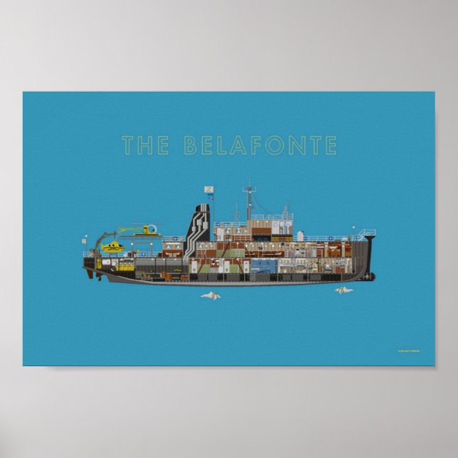 Póster El Belafonte El Acuático De La Vida (Frente)