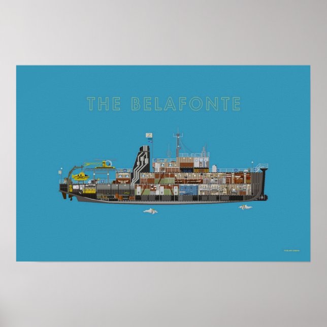 Póster El Belafonte El Acuático De La Vida (Frente)