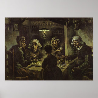 Póster El Bella Artes Van Gogh, que come papas
