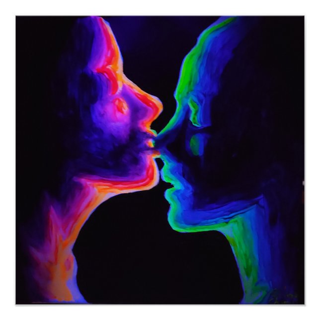 Póster El beso (Anverso)