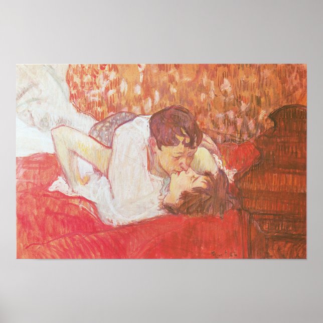 Póster El beso, 1893 (Frente)