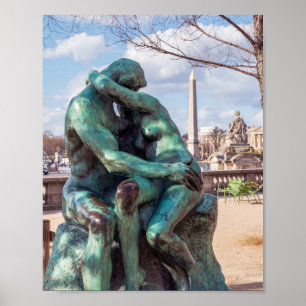 Póster El Beso de Auguste Rodin en las Tullerías, París