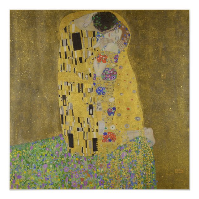 Póster El Beso de Gustav Klimt (Anverso)