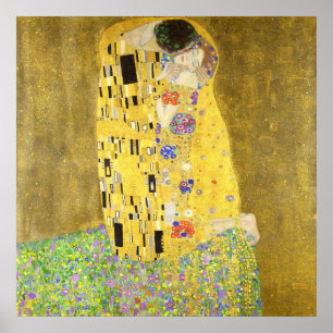Póster El beso de Gustav Klimt