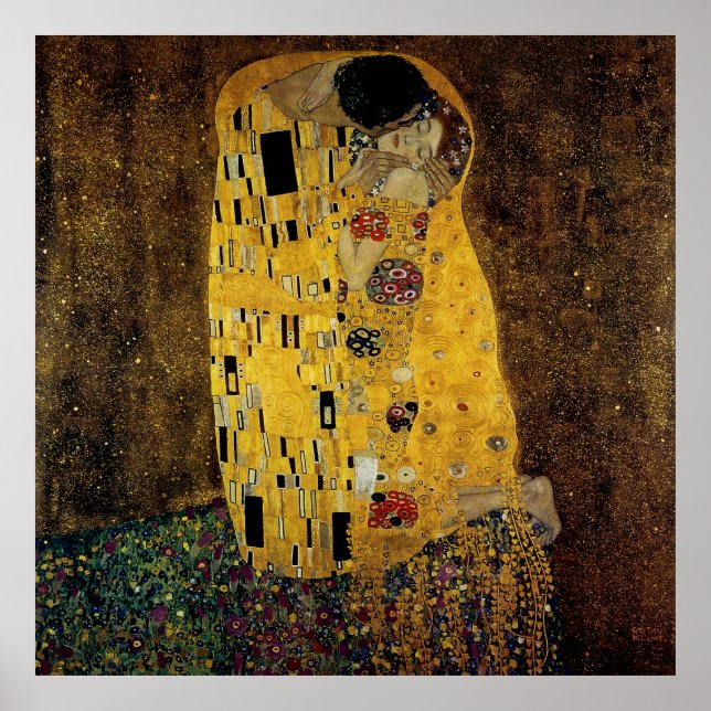 Póster El beso de Gustav Klimt (Frente)