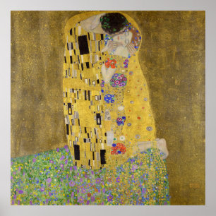 Póster El beso de Gustav Klimt