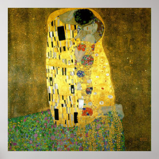 Póster El beso de Gustav Klimt