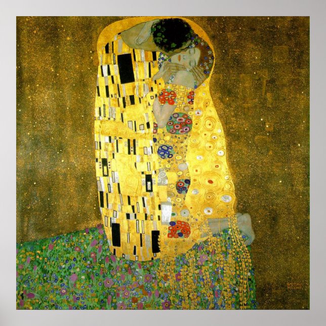 Póster El beso de Gustav Klimt (Frente)
