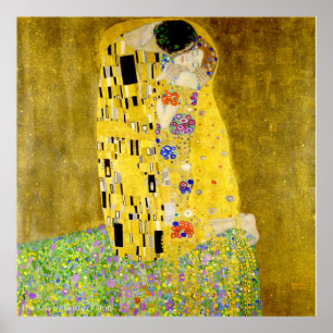 Póster El beso de Gustav Klimt