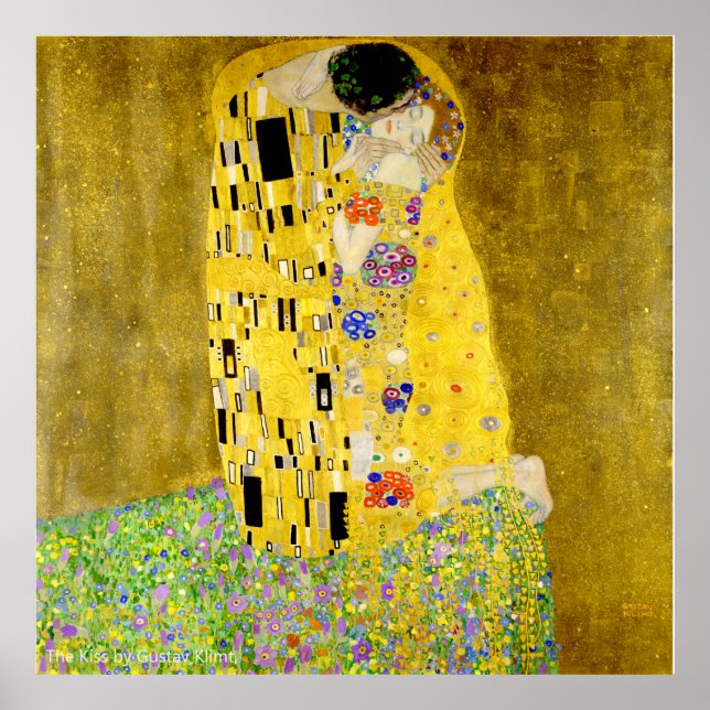 Póster El beso de Gustav Klimt (Frente)