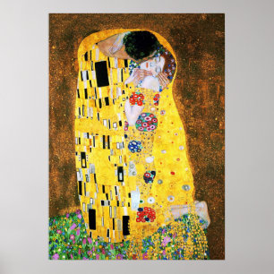 Póster El beso de Gustav Klimt Print