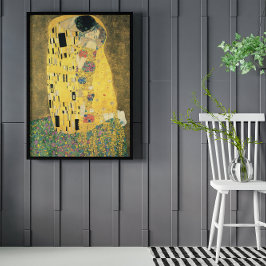 Póster El beso de Gustav Klimt, vintage Art Nouveau