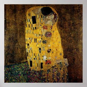 Póster El beso de Gustavo Klimt