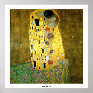 Póster El beso de Gustavo Klimt