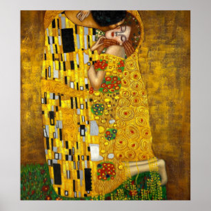 Póster El beso de Gustavo Klimt