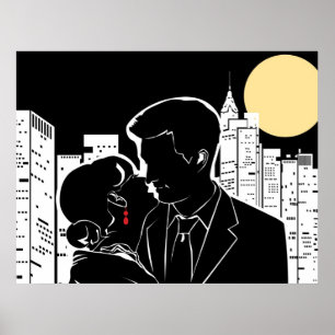 Póster El beso del par de Nueva York