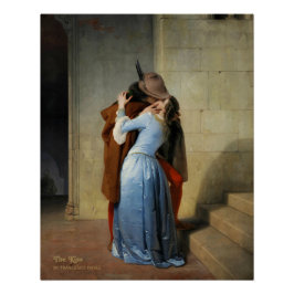 Póster El beso Francesco Hayez Romantic Cuadros CC1197