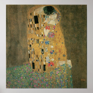 Póster El beso, Gustav Klimt
