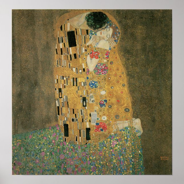 Póster El beso, Gustav Klimt (Frente)
