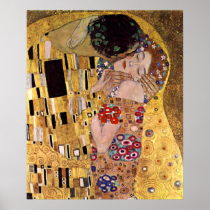 Póster El beso, Gustav Klimt