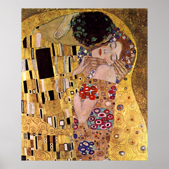 Póster El beso, Gustav Klimt (Frente)