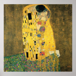 Póster El beso - Gustav Klmit