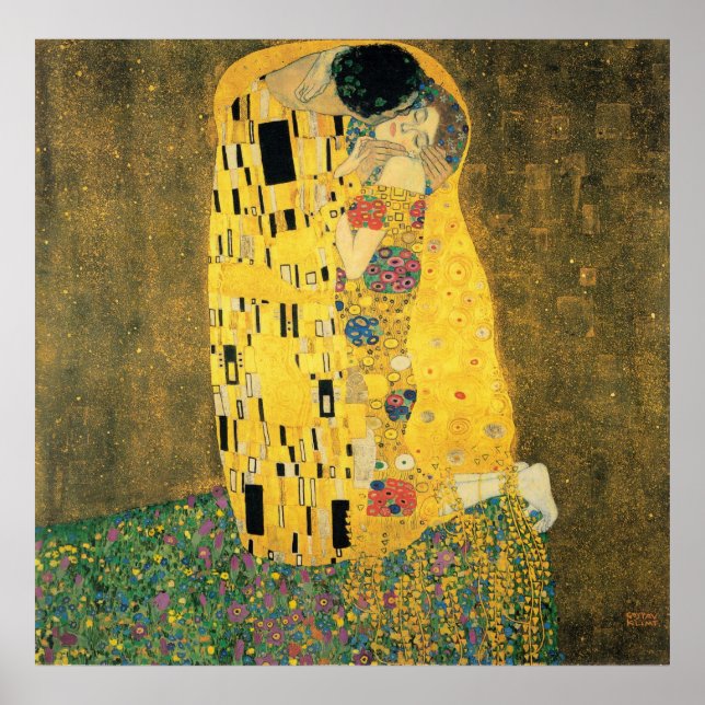Póster El beso - Gustav Klmit (Frente)