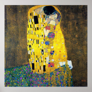 Póster El beso, Gustavo Klimt