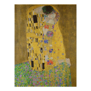 Póster El Beso, Pintura al Óleo Art Nouveau, Gustav Klimt