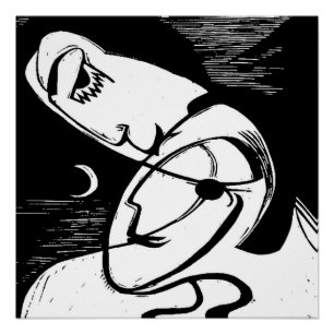 Póster El beso por la luna y el océano